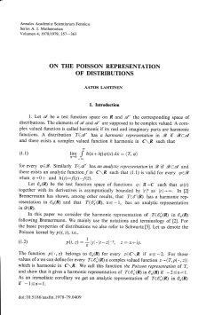 On the Poisson representation of distributions