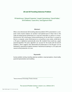 2D and 3D Traveling Salesman Problem - Purdue e-Pubs