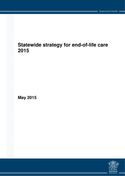 Statewide strategy for end-of-life care 2015