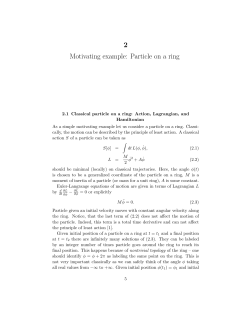 2 Motivating example: Particle on a ring