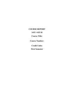 course report