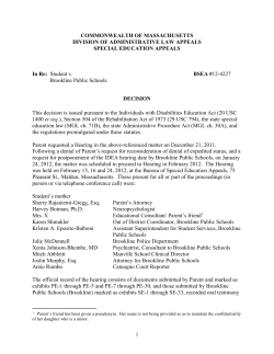 Brookline PS BSEA #12-4227 - Massachusetts Department of