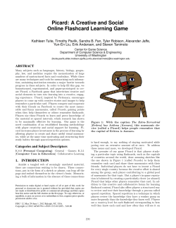 Picard: a creative and social online flashcard learning game