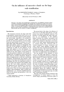 On the influence of convective clouds on the large scale