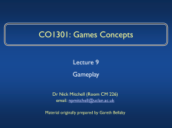 10 Gameplay - Games @ UCLAN