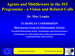 Agents and Middleware in the IST Programme - a Vision