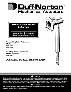 Modular Actuator Ball Screw