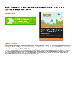 PDF Learning C# by Developing Games with Unity 5.x