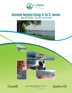 Sustainable Navigation Strategy for the St. Lawrence