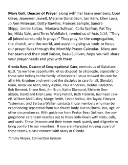 Mary Goll, Deacon of Prayer, along with her team