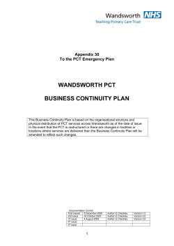 business continuity plan