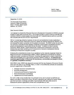 maximize oppoftunit&iacute;es in Wisconsin for businesses, communities