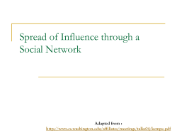 Maximizing the Spread of Influence through a