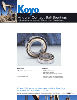 Angular Contact Ball - Industrial Electrical Company