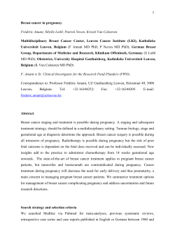 amant et al breast cancer in pregnancy lancet 2012