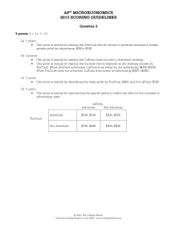 ap® microeconomics 2013 scoring guidelines