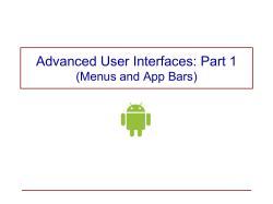 15 - Advanced User Interfaces