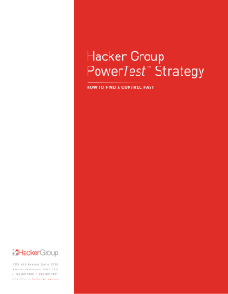Hacker Group PowerTest&trade; Strategy