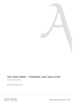 the agile mind - `thinking, fast and slow`