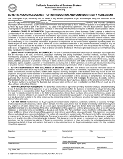 buyer s acknowledgement of introduction and