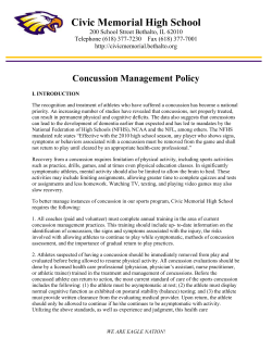 CM COncussion Management Plan