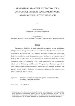 armington parameter estimation for a computable general