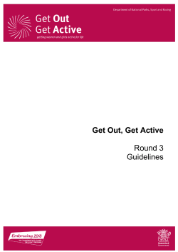 Get Out, Get Active Round 3 Guidelines