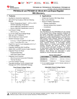 TPS7A63xx-Q1 and TPS7A6401-Q1 300-mA 40