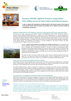 Press release Guyana Schield, regional forestry cooperation: One