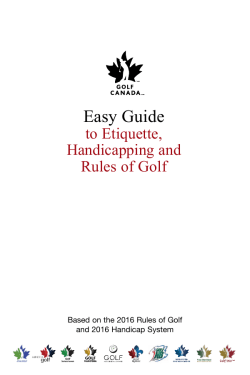 Easy Guide - Golf Canada