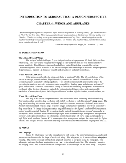 INTRODUCTION TO AERONAUTICS: A DESIGN PERSPECTIVE