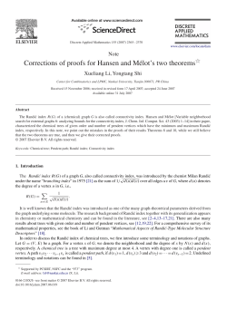 Corrections of proofs for Hansen and M&eacute;lot`s two theorems
