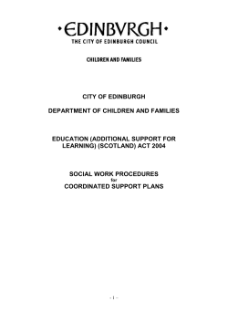 This document sets out for social work staff the main provisions of