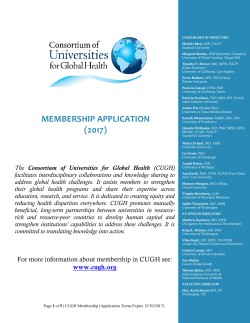 CUGH Membership Application Form Spring 2017