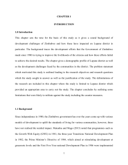 Ndlovu: CSOTS - Midlands State University
