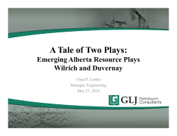 Emerging Alberta Resource Plays Wilrich and Duvernay