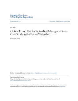 Optimal Land Use for Watershed Management&mdash;a Case Study in the