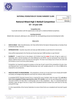 Rules - National Federation of Young Farmers` Clubs