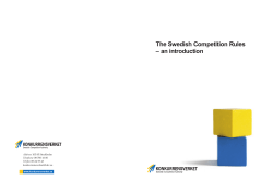 The Swedish Competition Rules