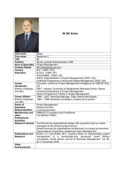 Mr MC Botha