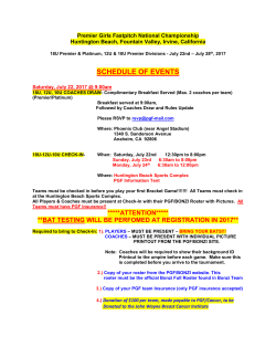 schedule of events - Premier Girls Fastpitch