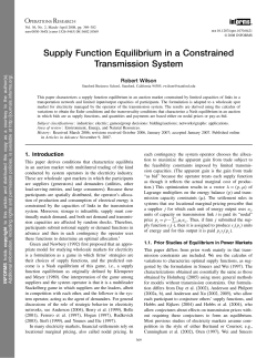 Supply Function Equilibrium in a Constrained Transmission System