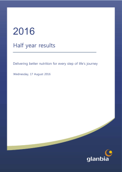 2016 Half Year Results