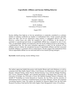 Tax Loss Asymmetry and Income Shifting Behavior