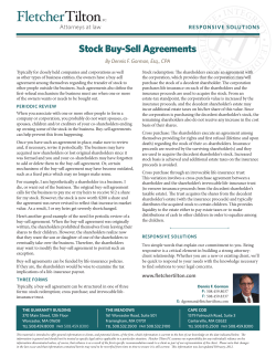 Stock Buy-Sell Agreements