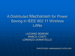 A Distributed Mechanism for Power Saving in IEEE 802.11 Wireless
