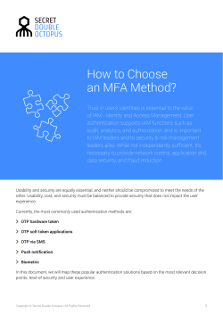 How to Choose an MFA Method?