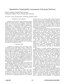 Quantitative vulnerability assessment of systems