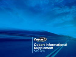 Copart Informational Supplement