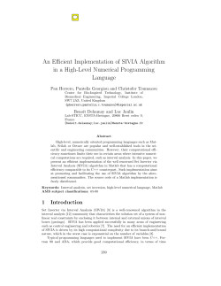 An Efficient Implementation of SIVIA Algorithm in a High